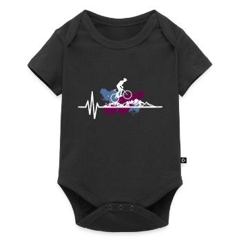 Mountain Bike Heartbeat Cute Bike Heartbeat - Body à manches courtes Premium Bébé - noir - Devant
