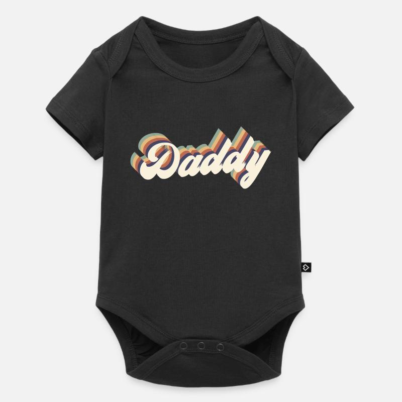daddy vintage - Body à manches courtes Premium Bébé - noir