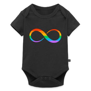 Gay Pride Parade LGBTQ+ Rainbow Flag Body Positive - Baby Premium short-sleeve bodysuit - black - Front