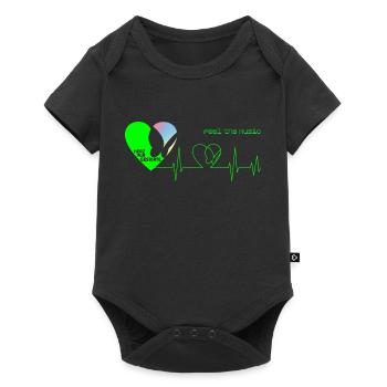 Herz fuer Gestoerte - feel the music - SL Edition - Baby Premium Kurzarmbody - Schwarz - Vorne