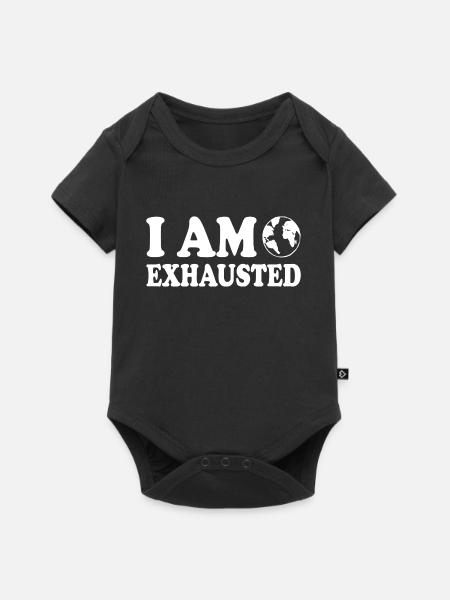 I am exhausted - Body à manches courtes Premium Bébé - noir