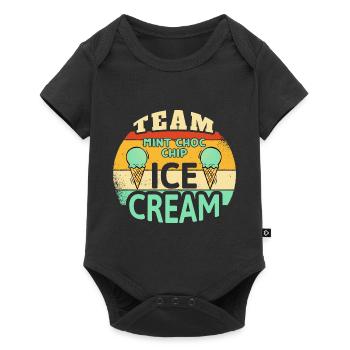 Team Mint Choc Crème glacée Cornet Crème glacée Crème glacée - Body à manches courtes Premium Bébé - noir - Devant