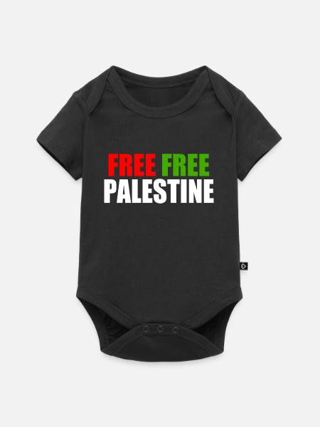 Free Free palestine - Premium kortærmet baby-body  - sort