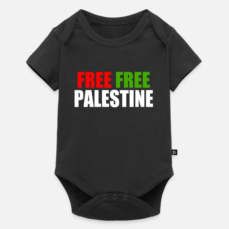 Free Free palestine - Body à manches courtes Premium Bébé - noir