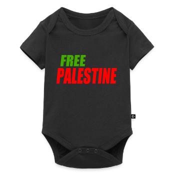 Free palestine - Body à manches courtes Premium Bébé - noir - Devant
