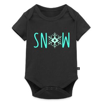 Snowflake Snow - Baby Premium short-sleeve bodysuit - black - Front