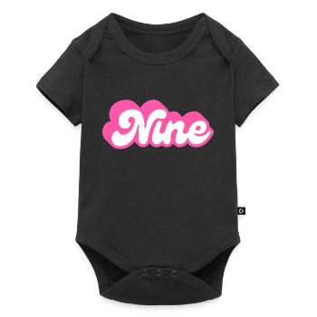 Nine Birthday - 9th Birthday Retro Pink - Baby Premium short-sleeve bodysuit - black - Front