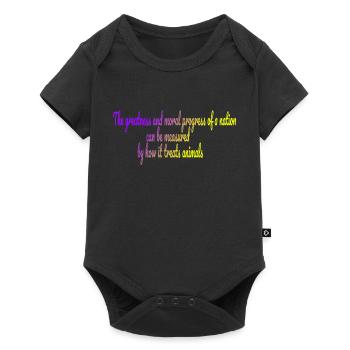 La grandeur d’une nation - Body à manches courtes Premium Bébé - noir - Devant