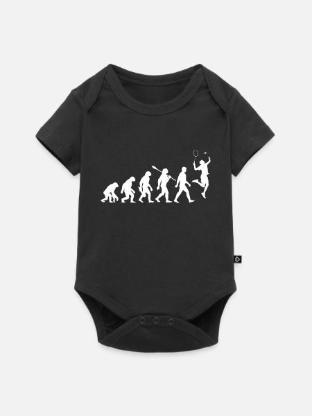 Evolution - Badminton - Sport - Baby Premium Kurzarmbody - Schwarz