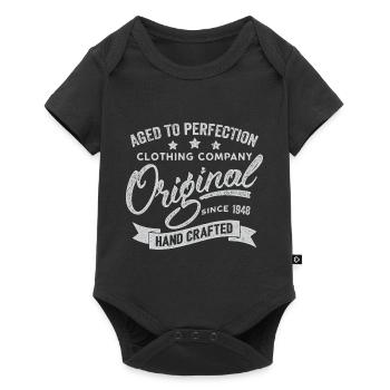 Original 1948 Jahrgang Retro 1948 Geburtstag 1948 - Baby Premium Kurzarmbody - Schwarz - Vorne