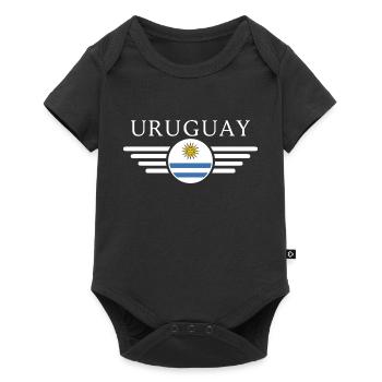 J’aime l’Uruguay, T-shirt design de style élégance - Body à manches courtes Premium Bébé - noir - Devant