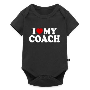 I love my coach - Body à manches courtes Premium Bébé - noir - Devant