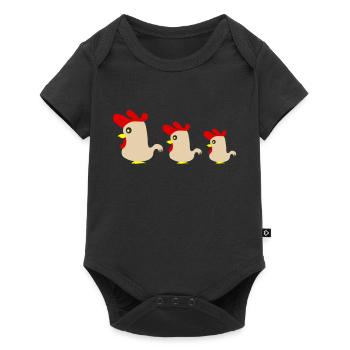 Poulets - Body à manches courtes Premium Bébé - noir - Devant