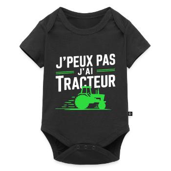 I can't I have Tractor (Green) - Baby Premium short-sleeve bodysuit - black - Front