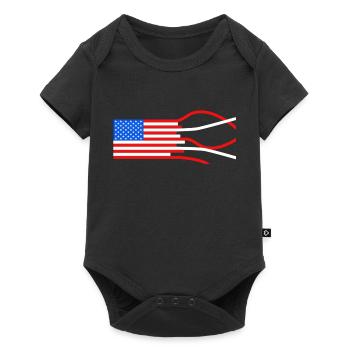 Stars and Stripes - Baby Premium short-sleeve bodysuit - black - Front