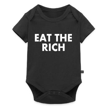 Eat the rich - Body à manches courtes Premium Bébé - noir - Devant