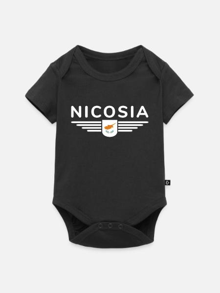 Nikosia Design – Hauptstadt Zyperns - Baby Premium Kurzarmbody - Schwarz