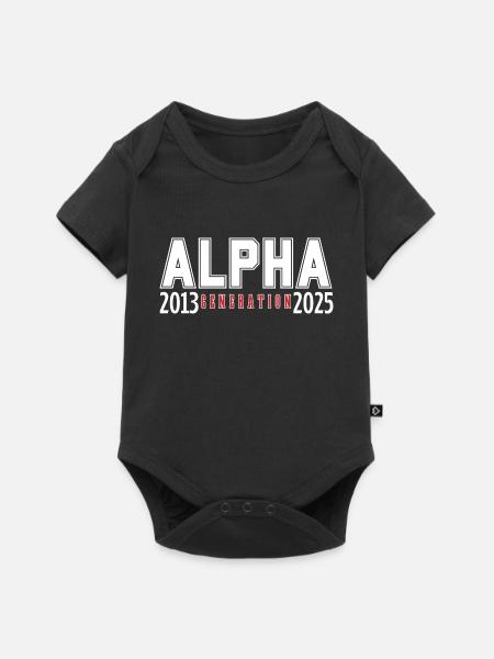 Die Alpha-Generation 2013-2025 - Baby Premium Kurzarmbody - Schwarz