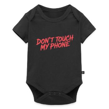 DON'T TOUCH MY PHONE - Baby Premium short-sleeve bodysuit - black - Front