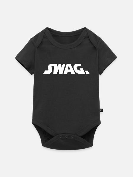 Galaktischer Swag Schriftzug - Baby Premium Kurzarmbody - Schwarz