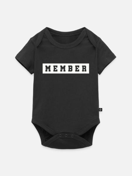 member- - Baby Premium Kurzarmbody - Schwarz