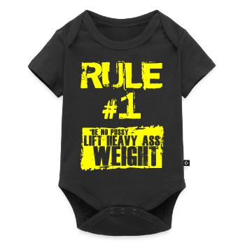 Rule no 1 - Baby Premium Kurzarmbody - Schwarz - Vorne