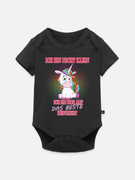 Einhorn - Baby Premium Kurzarmbody - Schwarz