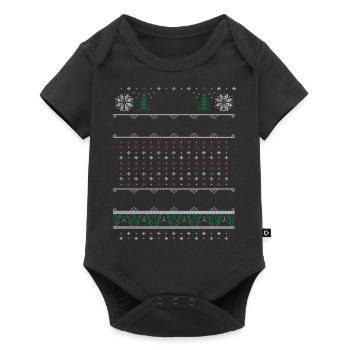 Laid de Noël Pull - Body à manches courtes Premium Bébé - noir - Devant