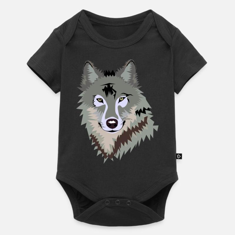 loup - Body à manches courtes Premium Bébé - noir