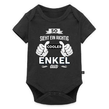 Enkel Enkelkind Opa Motiv cooler Spruch Sohn - Baby Premium Kurzarmbody - Schwarz - Vorne