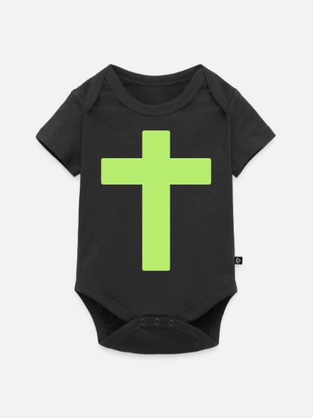 cross - Baby Premium Kurzarmbody - Schwarz