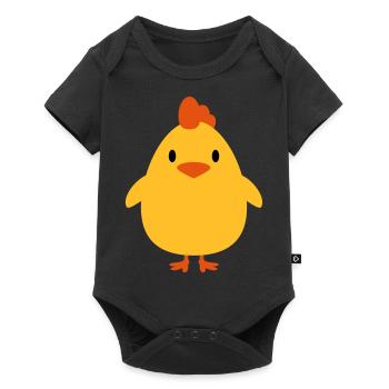 Sweet little cock chicks - Baby Premium short-sleeve bodysuit - black - Front