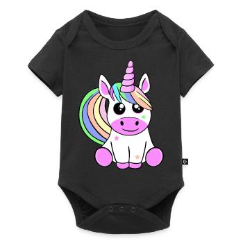 A cute unicorn. - Baby Premium short-sleeve bodysuit - black - Front
