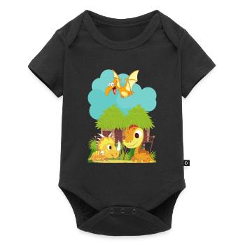 Enfants Dino - Body à manches courtes Premium Bébé - noir - Devant