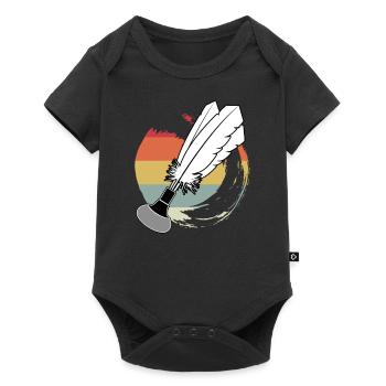 Indiaca Volleyball Vintage Südamerika - Baby Premium Kurzarmbody - Schwarz - Vorne