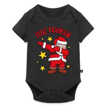 Feliz Navidad Dabbing Weihnachtsmann Feliz NaviDAB - Baby Premium Kurzarmbody - Schwarz - Vorne