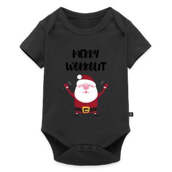 MERRY WORKOUT - Baby Premium short-sleeve bodysuit - black - Front