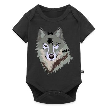 Loup - Body à manches courtes Premium Bébé - noir - Devant