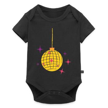 Disco ball gift idea music disco shine dance - Baby Premium short-sleeve bodysuit - black - Front