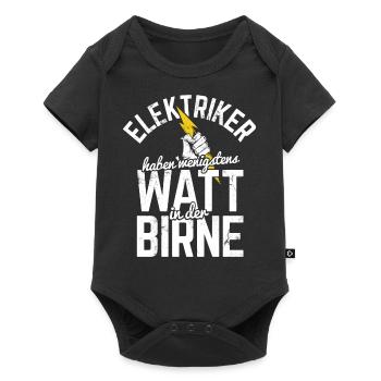 Strom Elektriker Handwerker - Baby Premium Kurzarmbody - Schwarz - Vorne