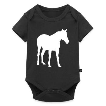 Cheval chevaux chevaux - Body à manches courtes Premium Bébé - noir - Devant