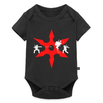 Ninja Fight - Baby Premium short-sleeve bodysuit - black - Front