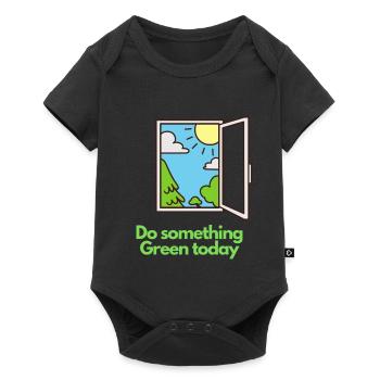 Do something Green today! - Baby Premium Kurzarmbody - Schwarz - Vorne