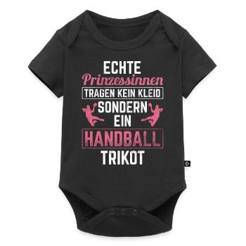 Handball Handballer - Baby Premium Kurzarmbody - Schwarz - Vorne