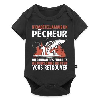 Fisherman's shirt Daddy fisherman gift fisherman - Baby Premium short-sleeve bodysuit - black - Front