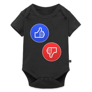 Thumbs up thumbs down Yes no Yes No Gift - Baby Premium short-sleeve bodysuit - black - Front