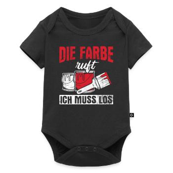 Maler Pinsel - Baby Premium Kurzarmbody - Schwarz - Vorne
