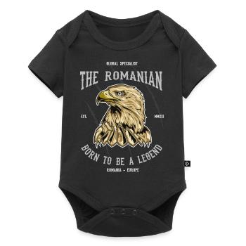 The Romanian, the Romania T-shirt - Baby Premium short-sleeve bodysuit - black - Front