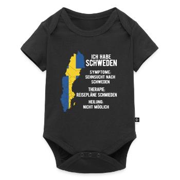 Schweden Skandinavien - Baby Premium Kurzarmbody - Schwarz - Vorne