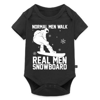 Gifts for men | Snowboard Snowboarder Sport - Baby Premium short-sleeve bodysuit - black - Front